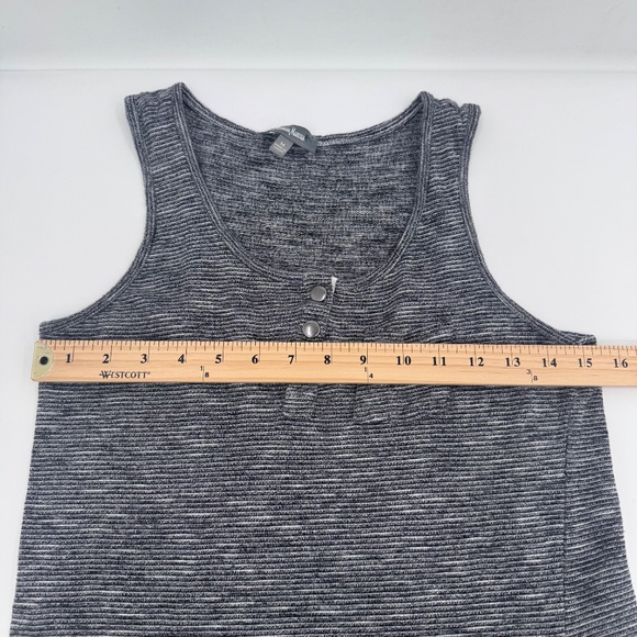 Neiman Marcus Dress Women Medium Black Striped Sleeveless Tank Maxi Back Slit - Picture 10 of 12